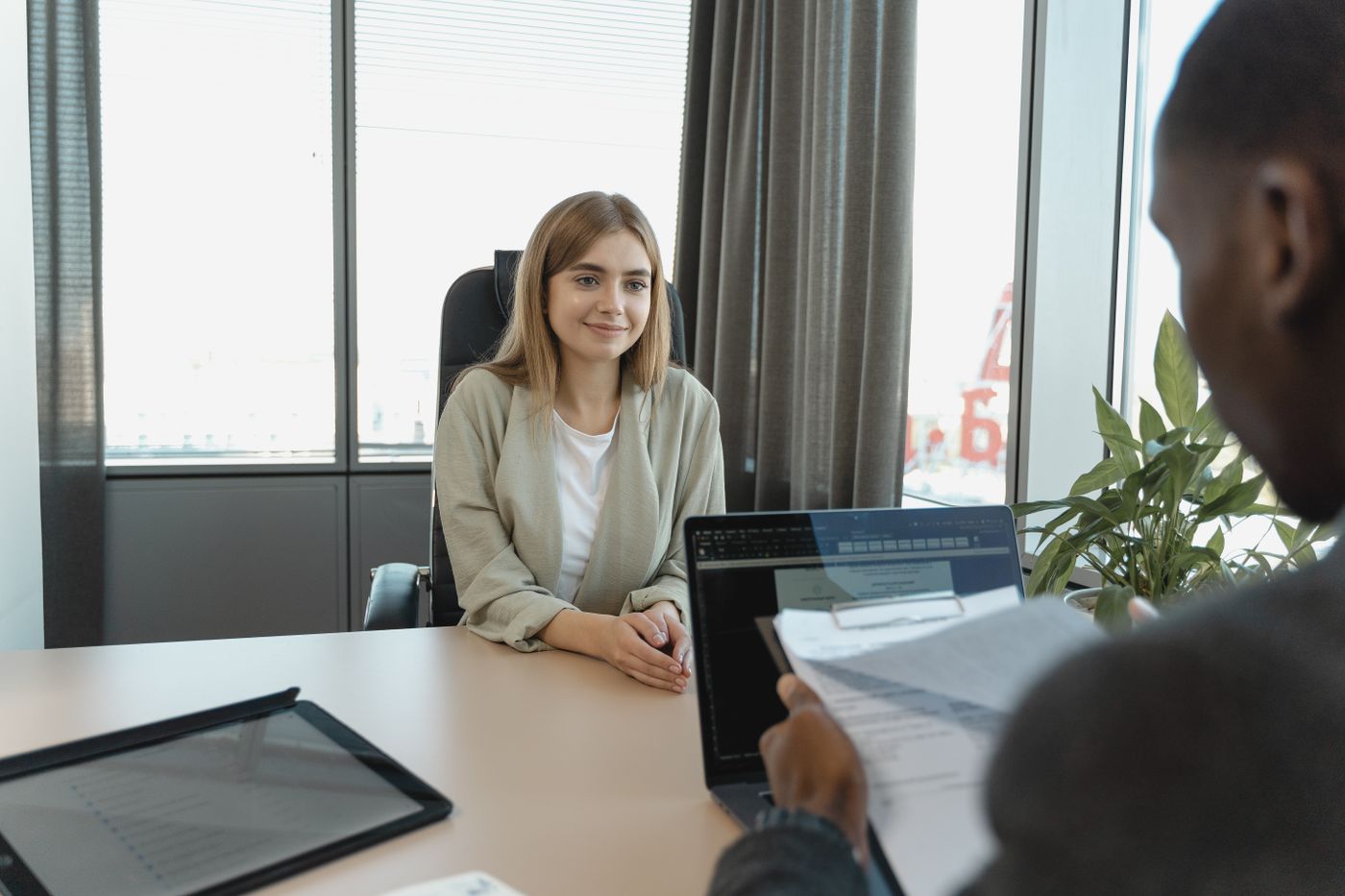 Colloquio di selezione in un ufficio